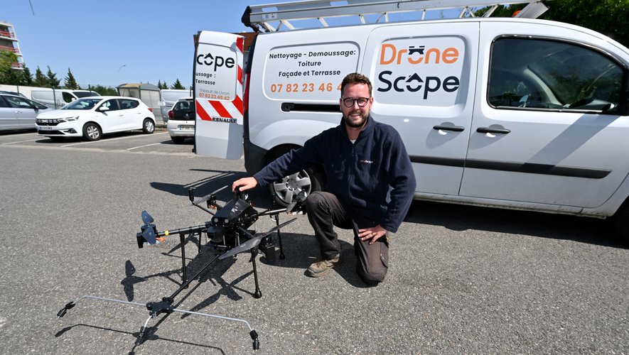 Innovation en Haute-Garonne : un jeune entrepreneur nettoie les monuments historiques avec un drone