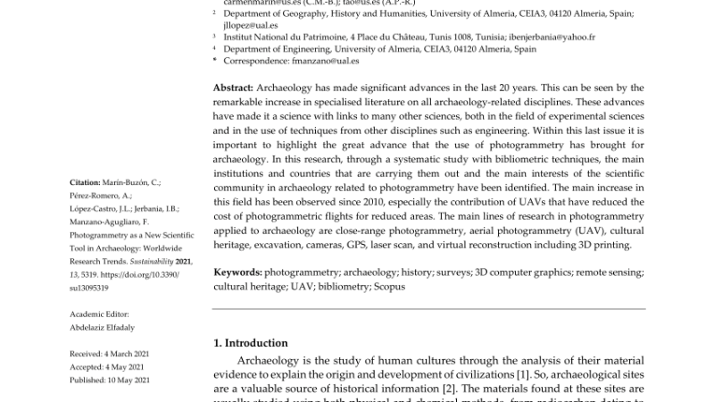 La photogrammétrie : Une Révolution dans le Champ de l&rsquo;Archéologie
