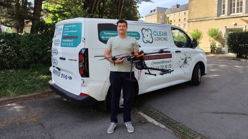 Rennes : Un drone innovant pour le nettoyage des toitures et façades