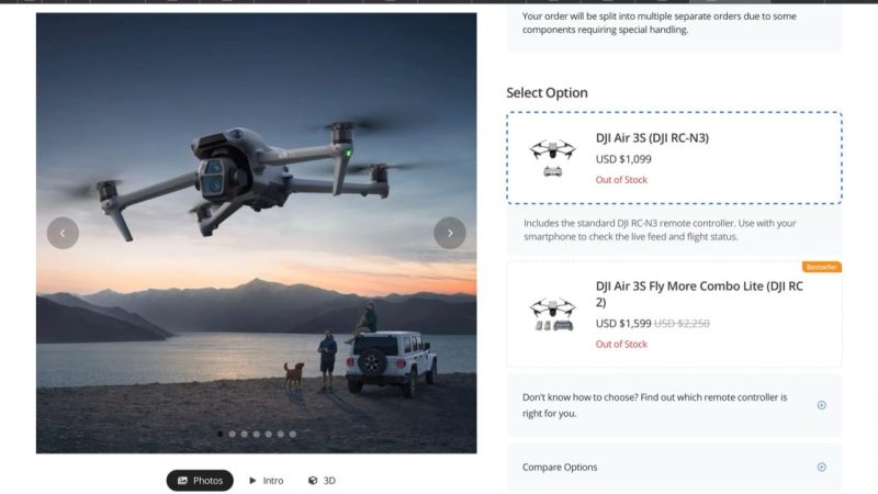 Rupture de stock complète chez DJI : tous les drones sont épuisés sur leur boutique en ligne