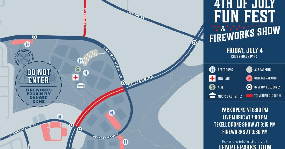 Un spectacle de drones et feux d&rsquo;artifice illuminera le ciel de Temple pour le Jour de l&rsquo;Indépendance