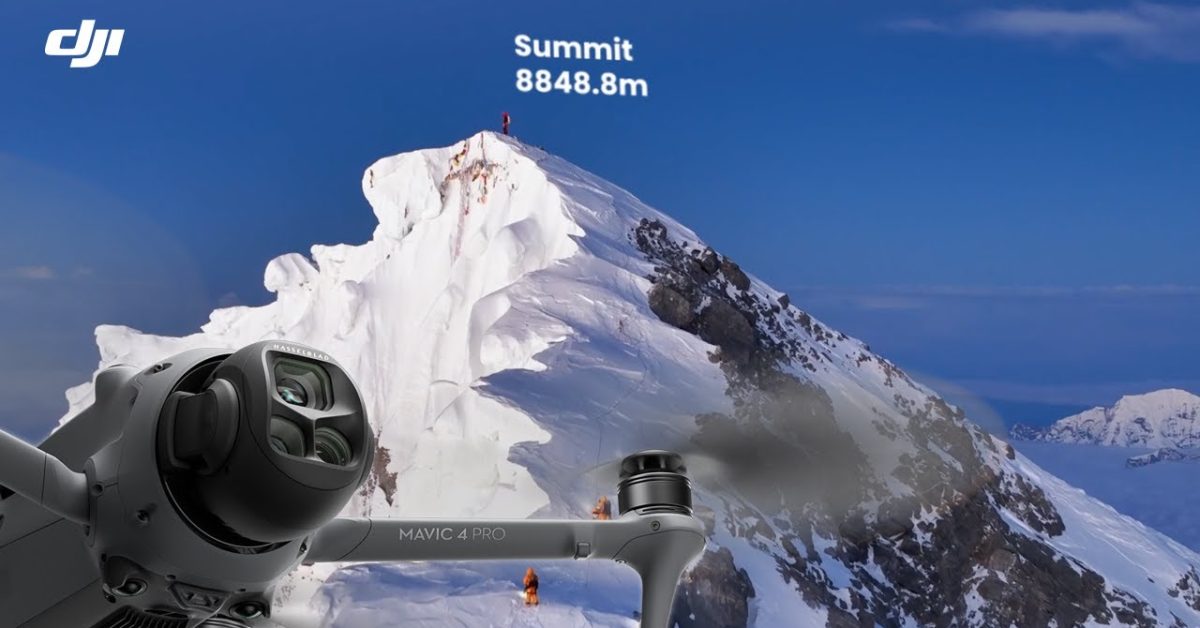 DJI révèle une vidéo époustouflante capturée au sommet de l&rsquo;Everest par un de ses drones