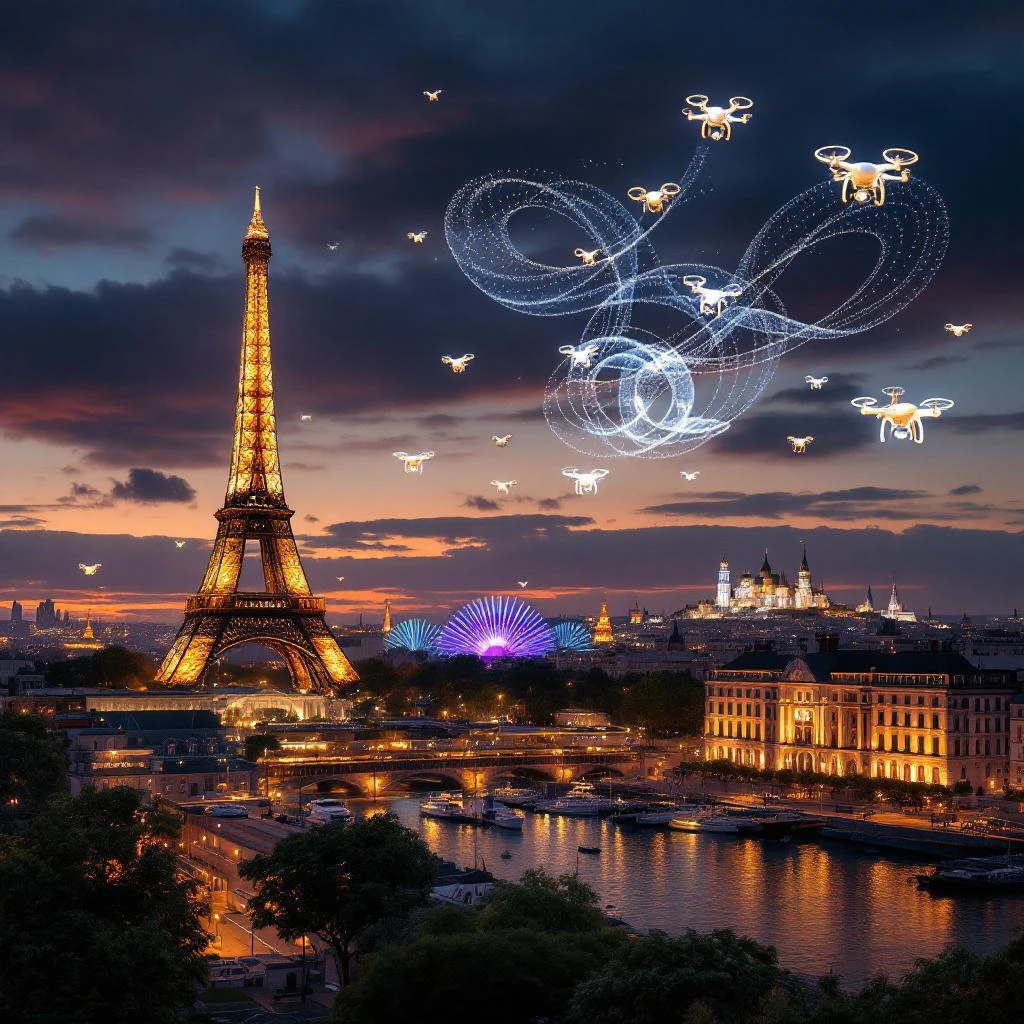 France : Les spectacles de drones illuminent les cieux pour le 14 juillet