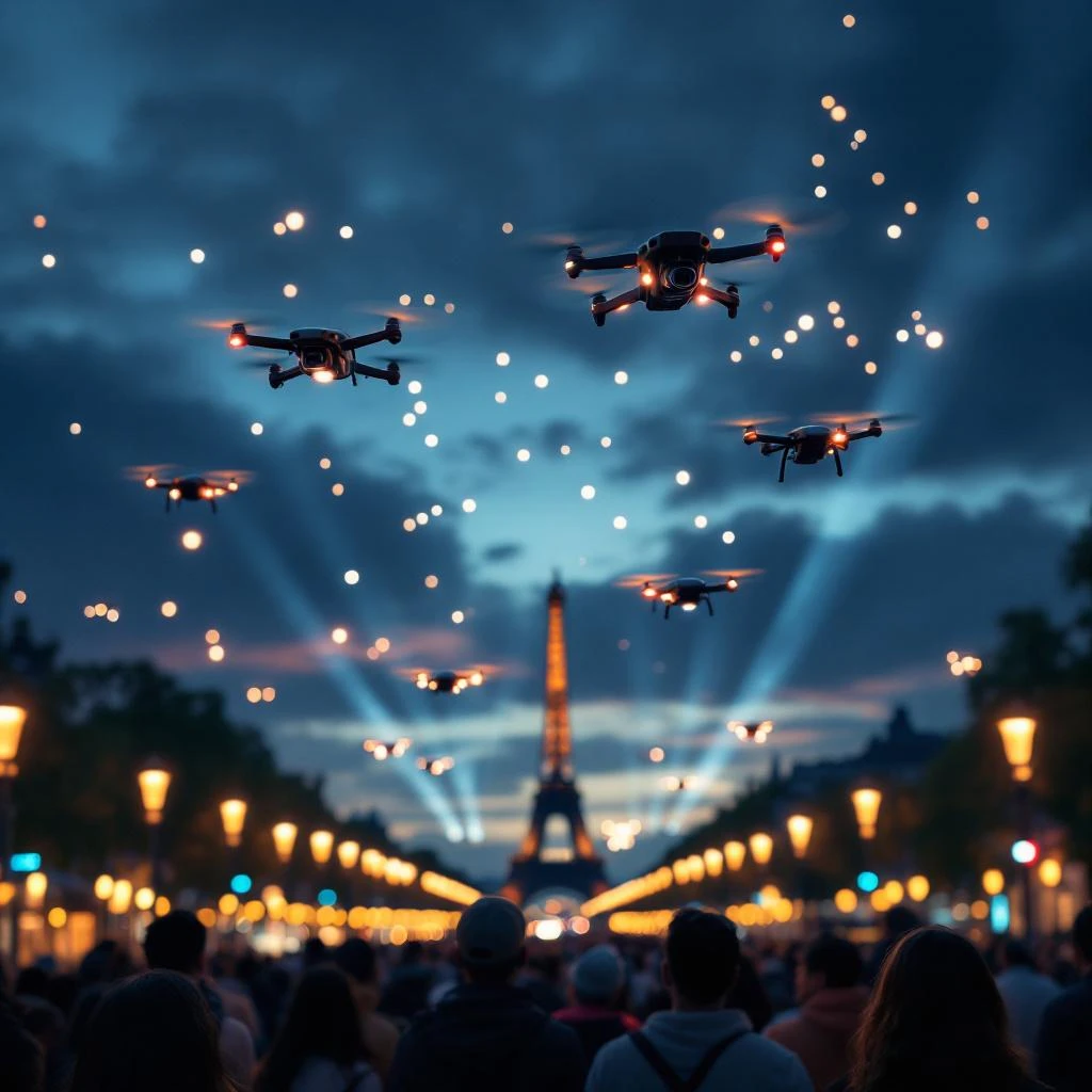 Les spectacles de drones illuminent le 14 juillet en France