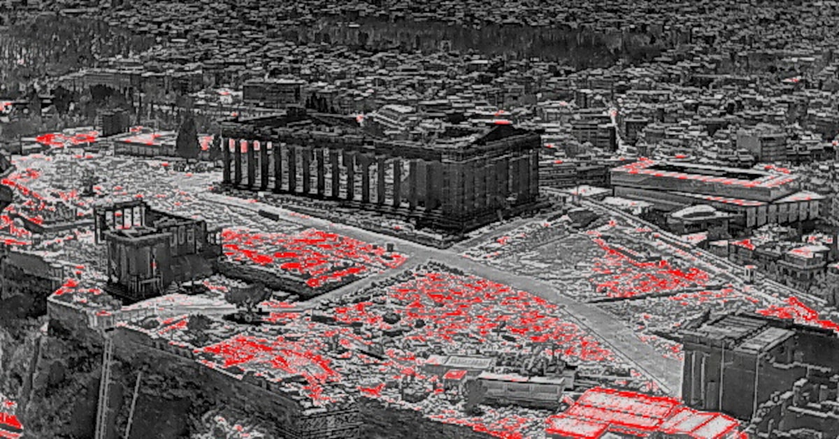 Technologie thermique révèle les effets de la chaleur estivale à Athènes