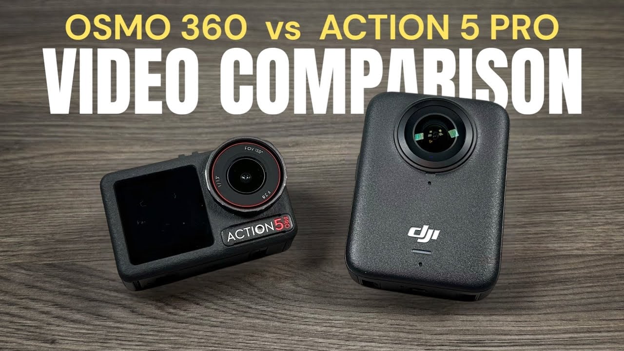 Comparaison approfondie entre le DJI Osmo 360 et le Action 5 Pro