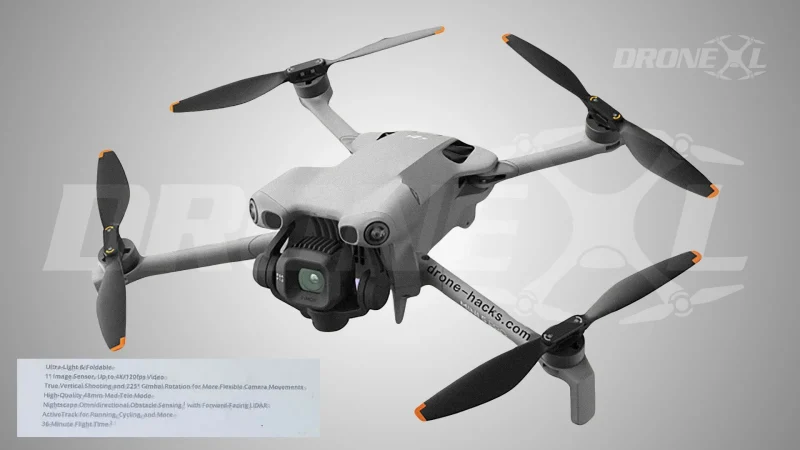 DJI Mini 5 Pro : des fuites révèlent une caméra Lidar et un poids plume