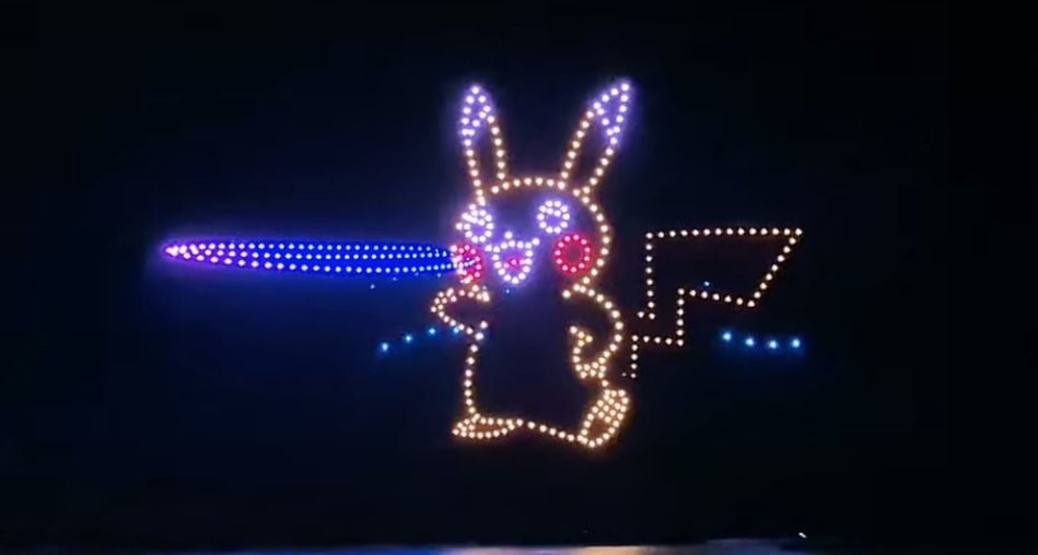 États-Unis: Spectacle de drones en hommage à Pokémon Go après un match des Giants