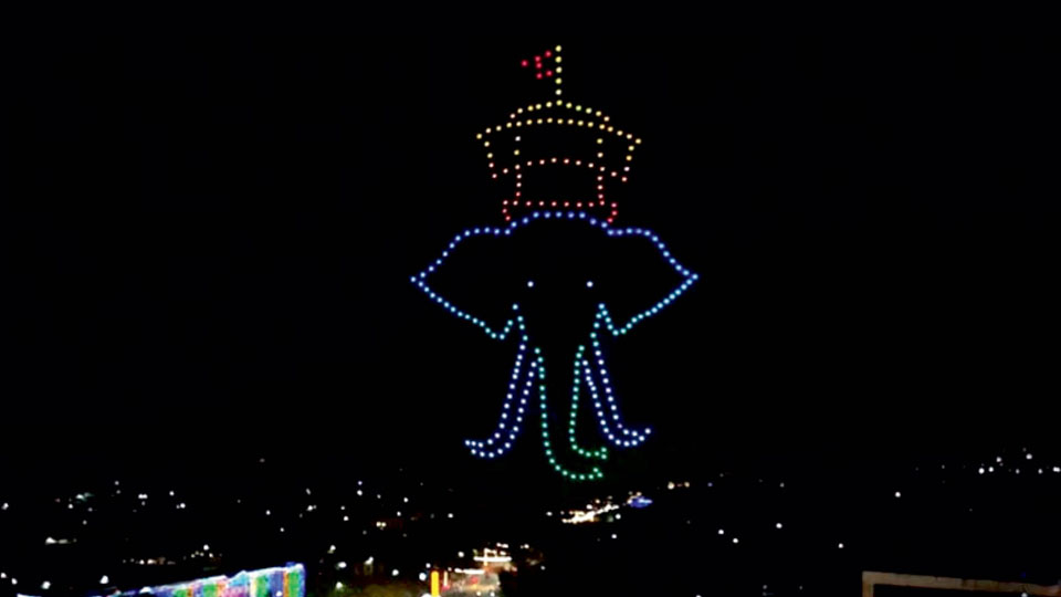 Spectacle éblouissant de drones au Dasara de Mysuru