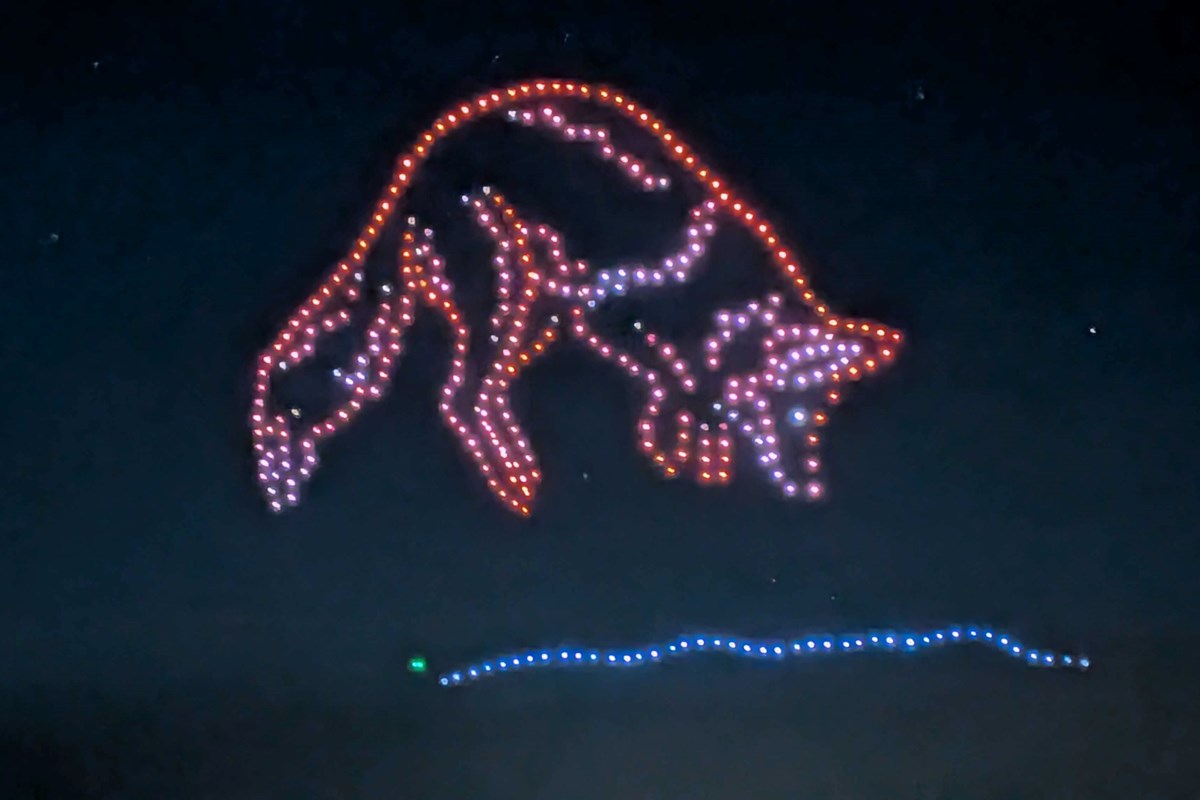 Spectacle impressionnant de drones lumineux au Canada