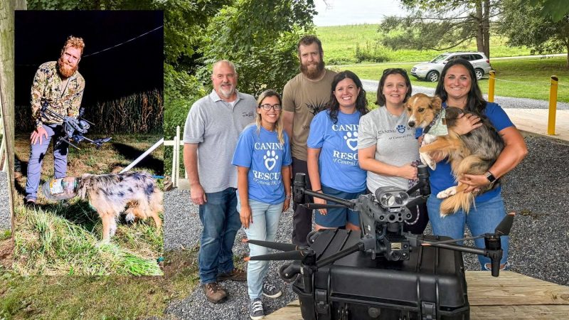 Un drone à la rescousse : Sauvetage d&rsquo;un chiot pris au piège par un bocal à pretzels