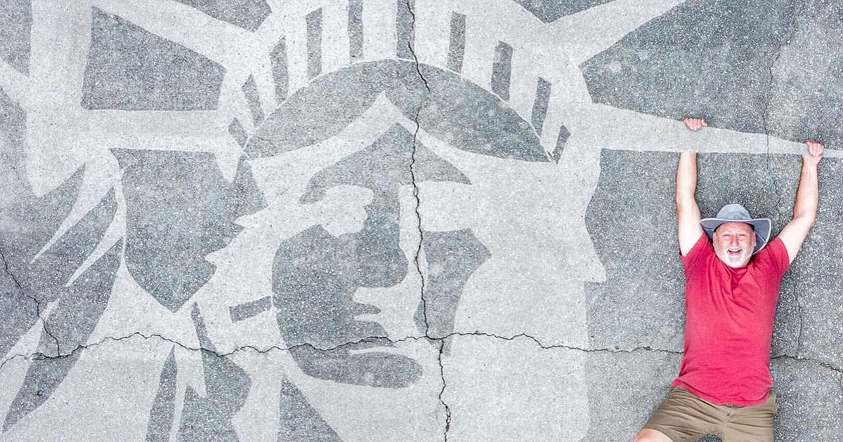 #États-Unis Art patriote et créativité : l&rsquo;incroyable œuvre de lavage à pression pour le 4 juillet