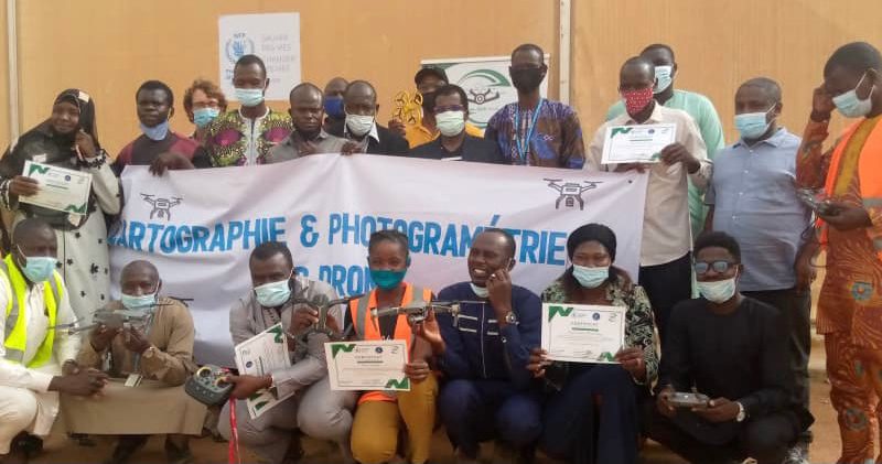 Formation en cartographie et photogrammétrie par drone clôturée à Mongo au Tchad