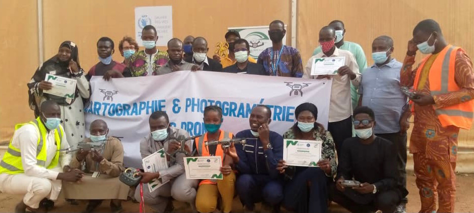 Formation en cartographie et photogrammétrie par drone clôturée à Mongo au Tchad