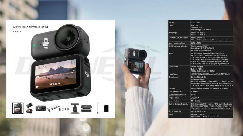 Fuite des spécifications du DJI Osmo Nano : une nouvelle révolution en matière de technologie de stabilisation d&rsquo;image