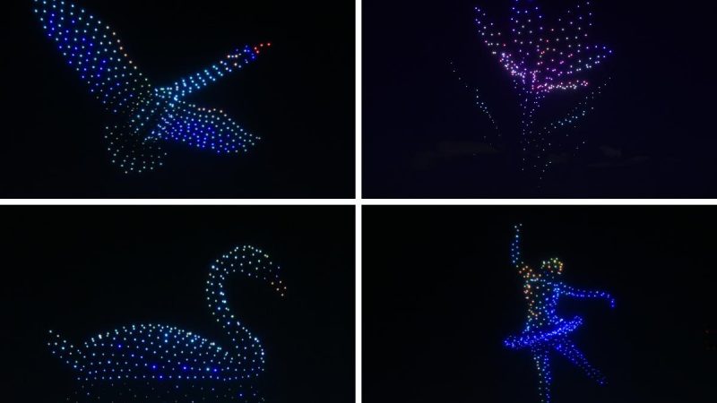 Spectacle lumineux de drones à Dulwich Park