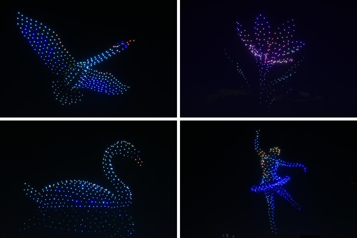 Spectacle lumineux de drones à Dulwich Park