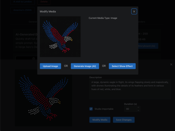 Verge Aerospace dévoile ses nouveaux outils IA pour shows de drones