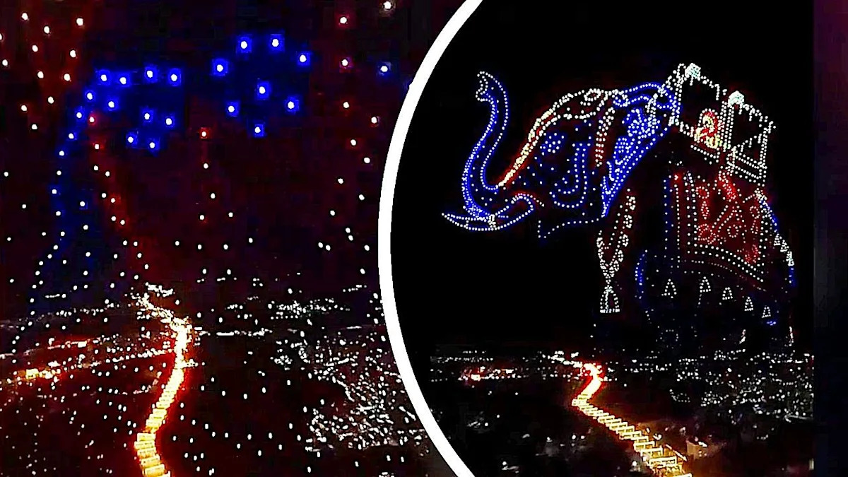 #Inde Le festival de Mysuru Dasara bat le record du plus grand spectacle de drones