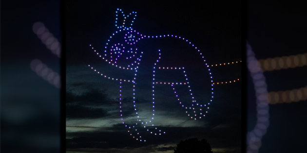 Le spectacle de drones Luminight Skies revient à Wild Adventures