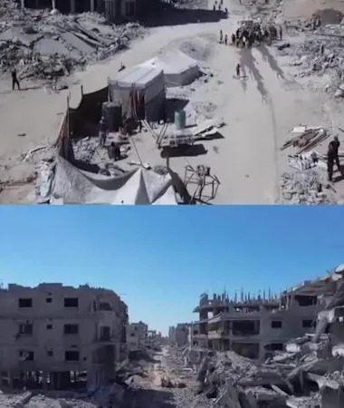 Les images dévastatrices de Gaza prises par un drone