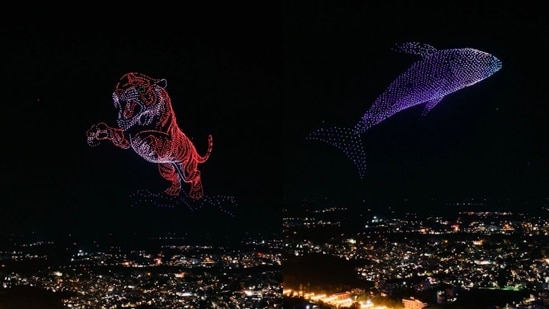 Spectacle céleste à Mysuru : un record mondial avec une représentation de tigre par 3 000 drones