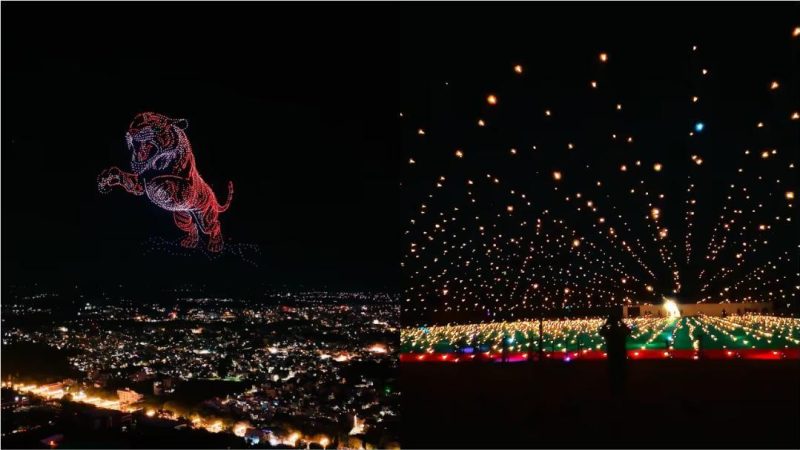 Spectacle de drones à Mysuru établit un nouveau record mondial Guinness