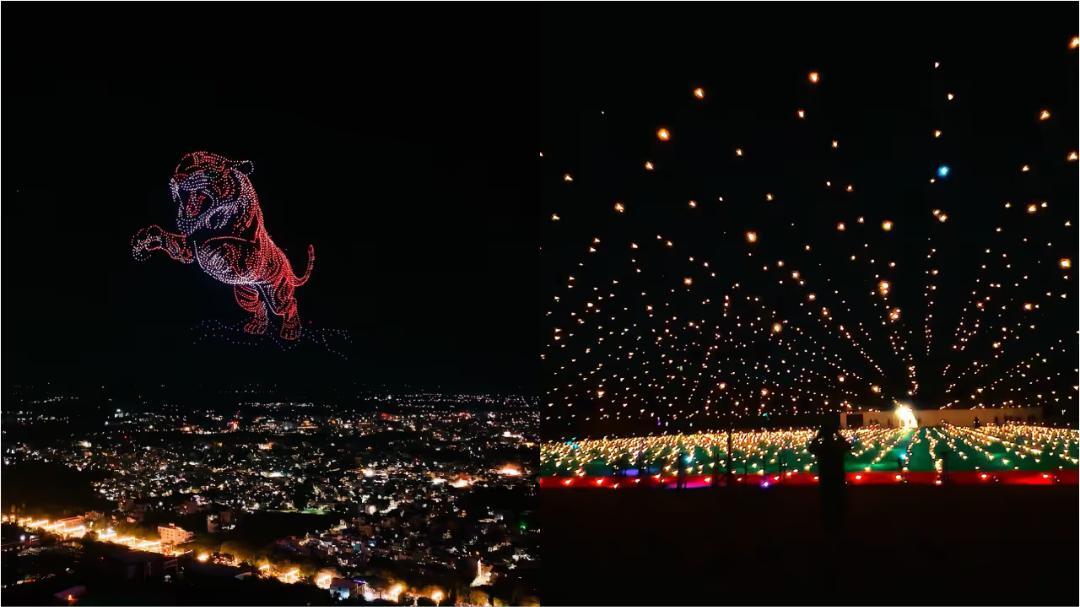 Spectacle de drones à Mysuru établit un nouveau record mondial Guinness