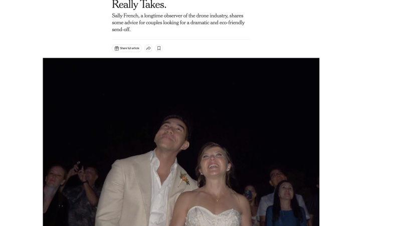 États-Unis : Un mariage illuminé par un spectacle de drones à New York