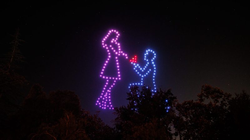 Illuminez Votre Mariage avec un Spectacle de Drones Animés