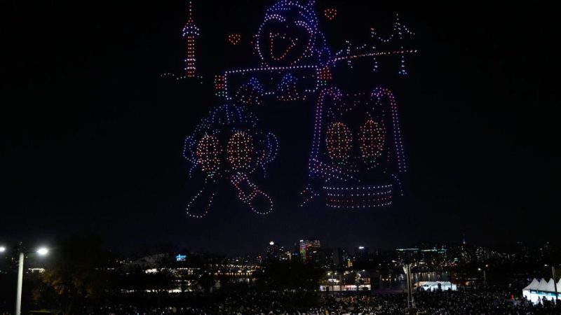 Spectacle époustouflant de drones lumineux en Corée du Sud
