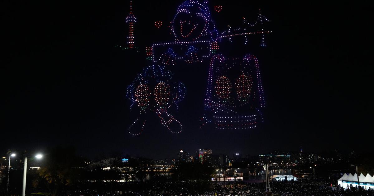 Spectacle époustouflant de drones lumineux en Corée du Sud