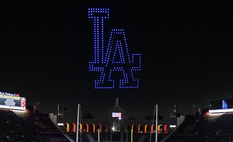 Un Spectacle Lumineux : quand les drones célèbrent les Dodgers de Los Angeles