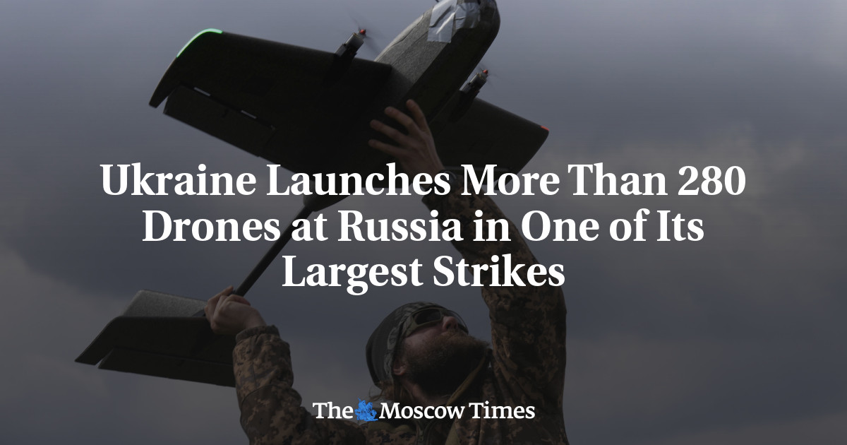 Ukraine lance plus de 280 drones contre la Russie