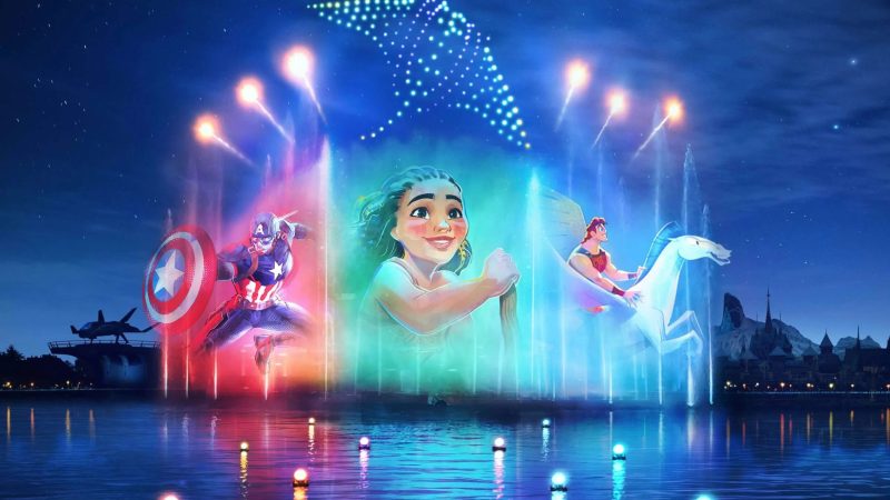 Disney Cascade of Lights : le spectacle aux 379 drones à Disneyland Paris