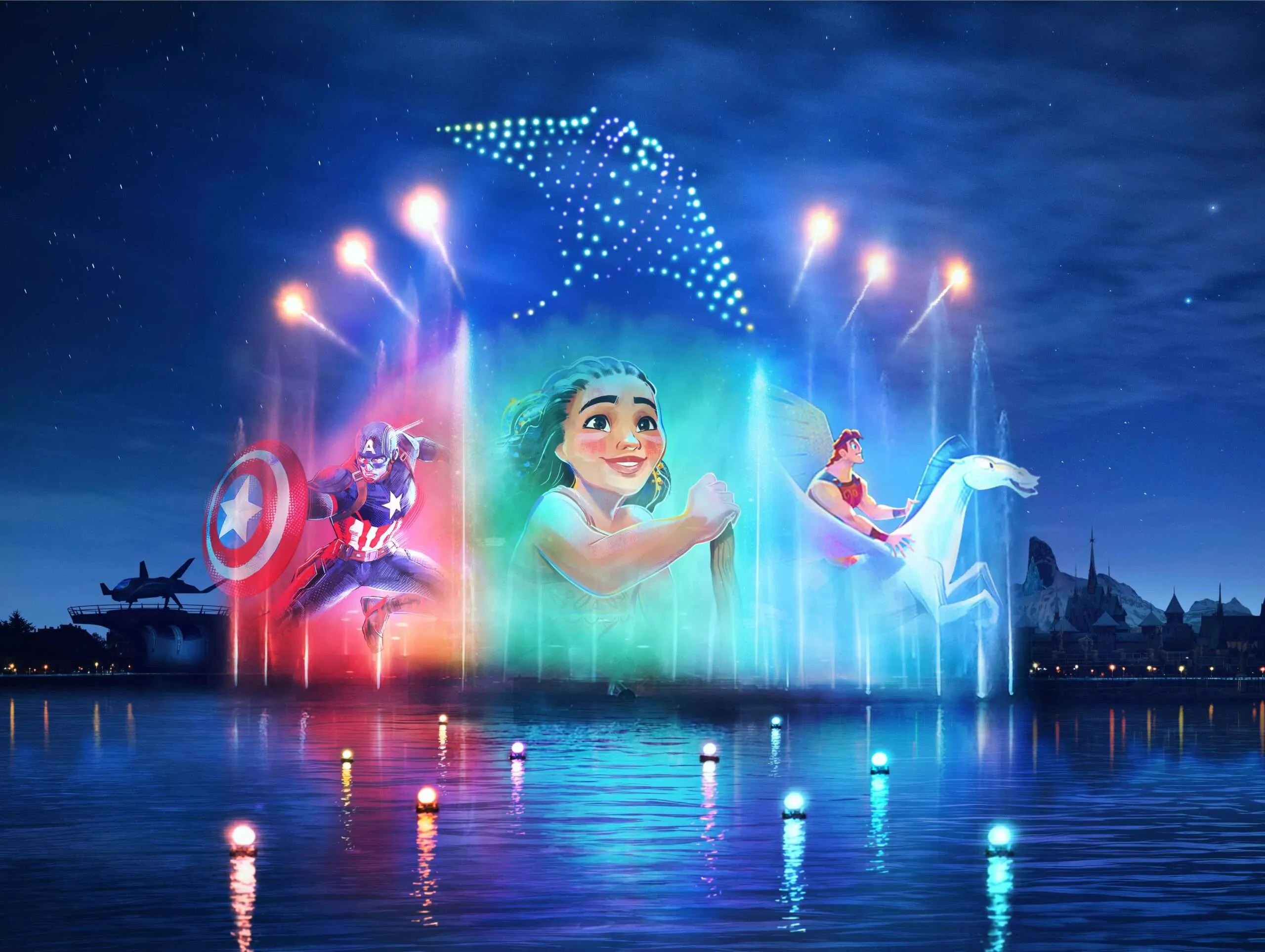Disney Cascade of Lights : le spectacle aux 379 drones à Disneyland Paris