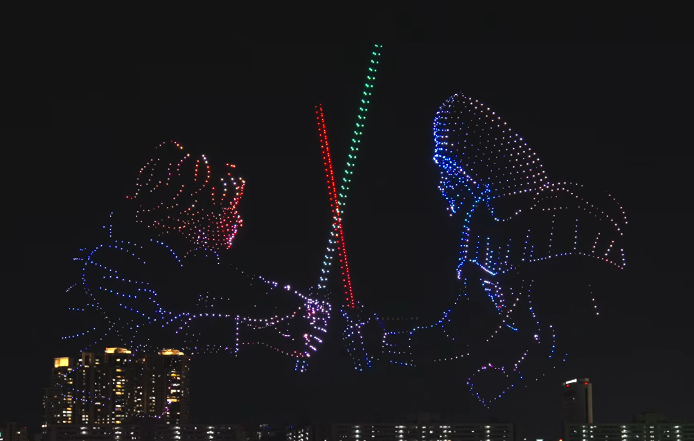 Star Wars s&rsquo;anime dans le ciel de Séoul lors d&rsquo;un spectacle de drones géant