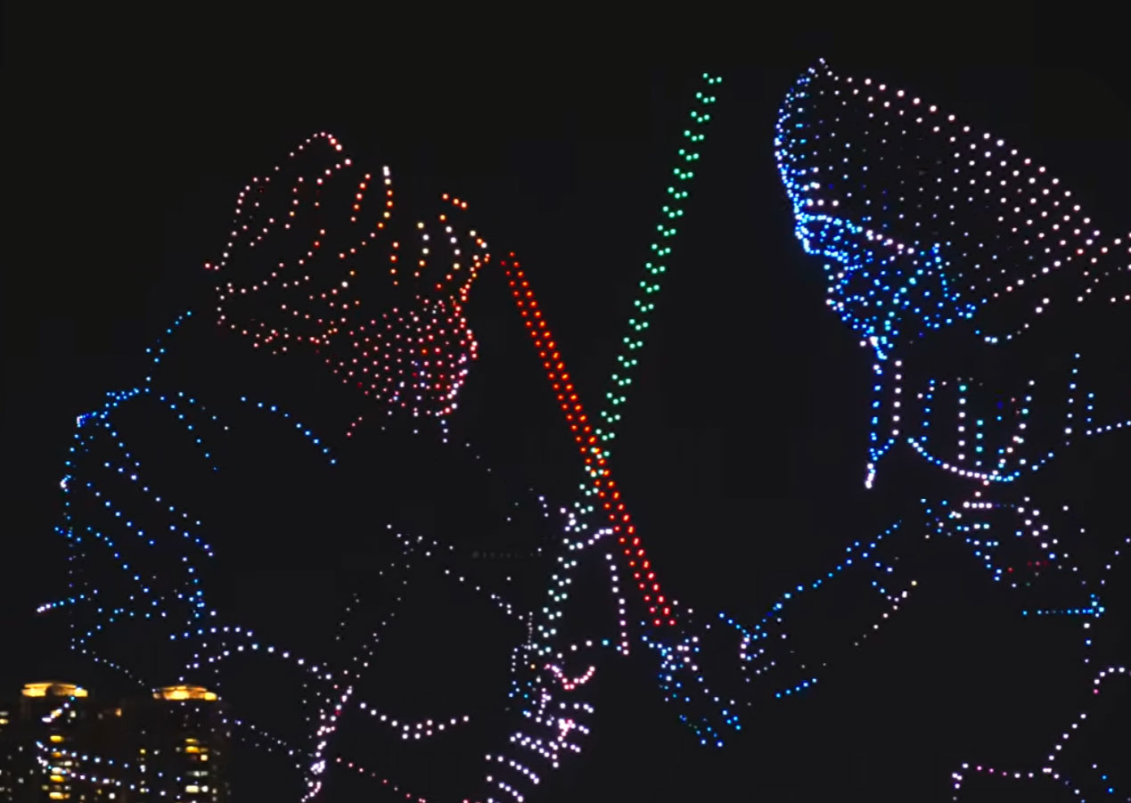 Séoul illumine le ciel avec un spectacle de 2000 drones sur le thème de Star Wars
