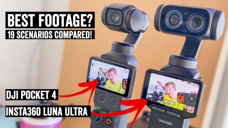 Insta360 Luna Ultra vs DJI Pocket 4 : comparaison complète des vidéos