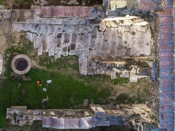 Nîmes : relevé photogrammétrique par drone de la Porte d&rsquo;Auguste