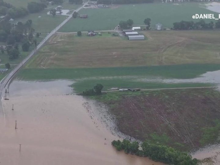 Des images de drone documentent les inondations éclair en Alabama