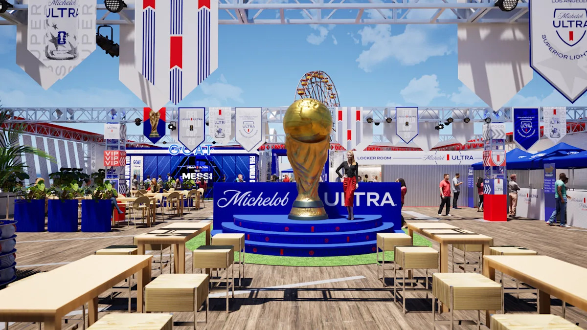 Michelob ULTRA transforme le Santa Monica Pier en fête World Cup spectaculaire