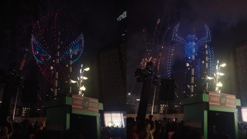 Spider-Man illumine Kuala Lumpur avec un spectacle de 600 drones