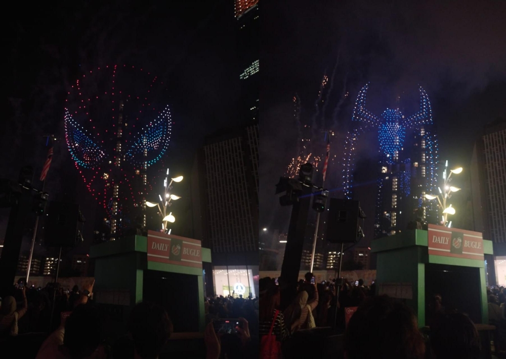 Spider-Man illumine Kuala Lumpur avec un spectacle de 600 drones